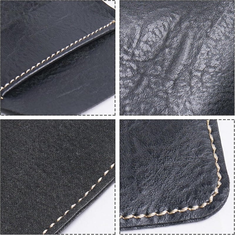 Haecsfl 2 Pieces PU Leather Pocket Protector,Pen Pouch Holder Organizer for Shirts, Lab Coats, Pants - Multi-Purpose - Holds Pens, Pointers, Pencils, and Notes(2-Black) - Image 5